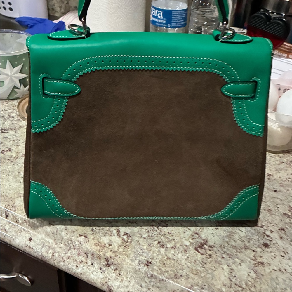New Green and Brown Handbag - Picture 2 of 5